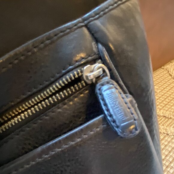 Vintage Timberland Heavy Duty Black Leather Briefcase Messenger Bag - Picture 10 of 13